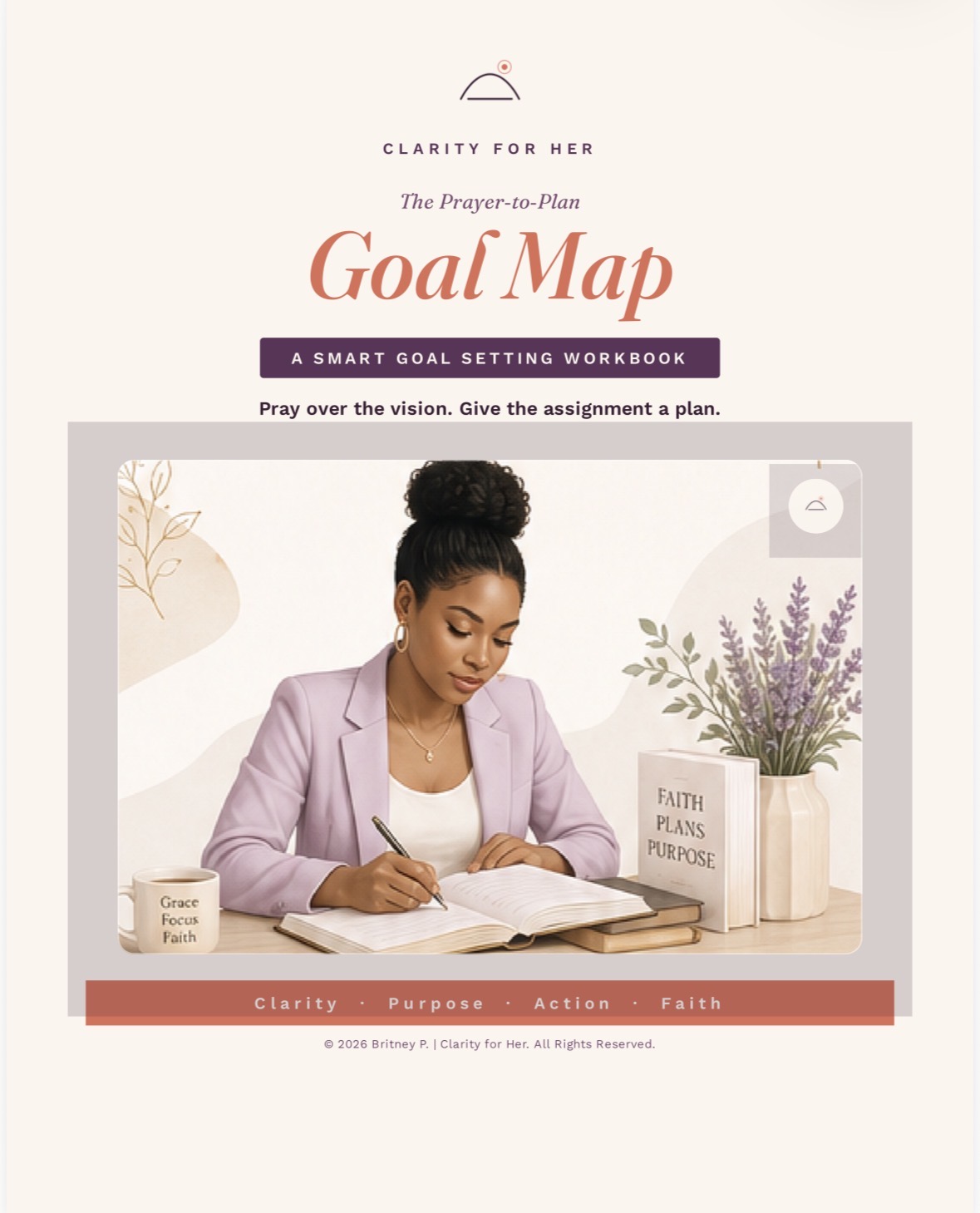 Prayer-to-Plan Goal Map, a SMART goal-setting workbook for turning prayer into a plan